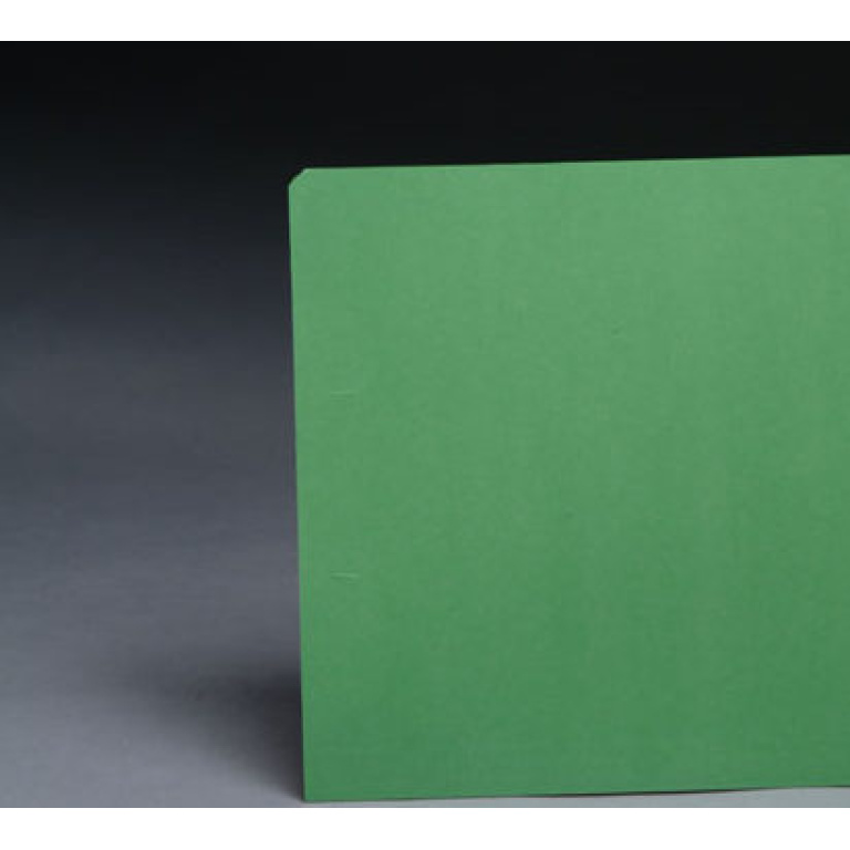 11pt file folders green single fastener full cut end tab letter size