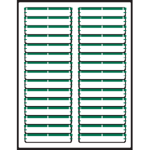 Green Inkjet Laser File Folder Labels Compatible 5366
