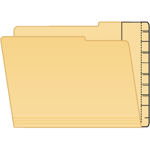 Tabbies 55992 Extenda Folder Strips 9.5 X 4.75 Manila Full Tab
