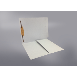Gray Color File Folders, Full Cut End Tab, Letter Size, 1/2 Pocket Inside Front, Single Fastener (Box of 50)