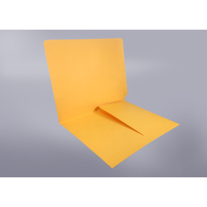 Gold Color File Folders, Full Cut End Tab, Letter Size, 1/2 Pocket Inside Front (Box of 50)