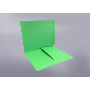Green Color File Folders, Full Cut End Tab, Letter Size, 1/2 Pocket Inside Front (Box of 50)