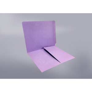 Lavender Color File Folders, Full Cut End Tab, Letter Size, 1/2 Pocket Inside Front (Box of 50)