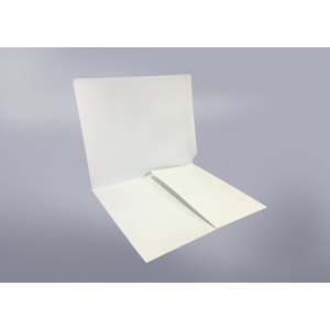 White Color File Folders, Full Cut End Tab, Letter Size, 1/2 Pocket Inside Front (Box of 50)