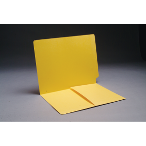 Yellow Color File Folders, Full Cut End Tab, Letter Size, 1/2 Pocket Inside Front (Box of 50