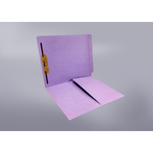 Lavender Color File Folders, Full Cut End Tab, Heavy Duty Letter Size, 1/2 Pocket Inside Front, Single Fastener (Box of 50)