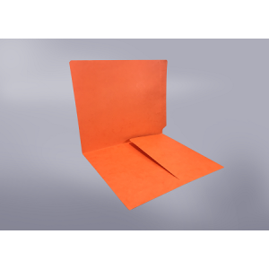 Orange Color File Folders, Full Cut End Tab, Heavy Duty Letter Size, 1/2 Pocket Inside Front (Box of 50)