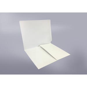 White Color File Folders, Full Cut End Tab, Heavy Duty Letter Size, 1/2 Pocket Inside Front (Box of 50)