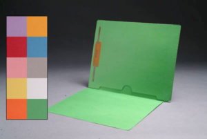 Color File Folders, Full Cut End Tab, Letter Size, Full Back Pocket, Single Fastener (Box of 50)
