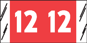 Tabbies 81700 Series 2012 Year Code Labels Col R Tab Products Qty 250