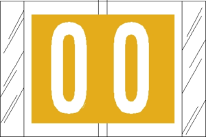 Tabbies 11000 Col R Tab Numeric Labels 0