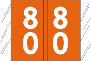 Tabbies 11200 Col R Tab Numeric Labels 8