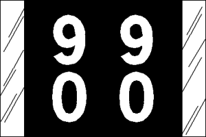 Tabbies 11200 Col R Tab Numeric Labels 9