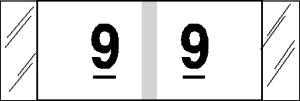 Tabbies 11830 Col R Tab Numeric Labels 9