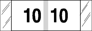 Tabbies 11830 Col R Tab Numeric Labels 10