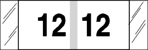 Tabbies 11830 Col R Tab Numeric Labels 12