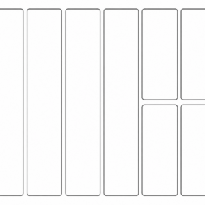 4-Up Top/End Tab Strip Labels with 4 Half Tab Folder Labels Per Full Tab Label